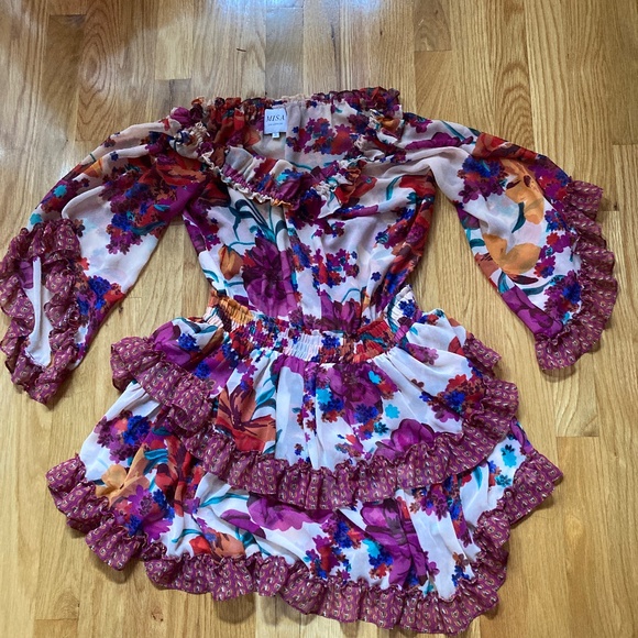 Misa Los Angeles X REVOLVE Burgundy Floral Mini Dress SZ S - Picture 1 of 4